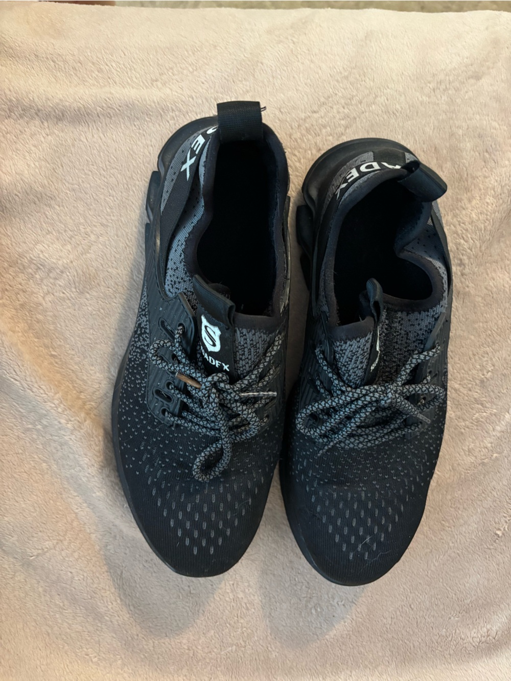 Black and Gray Athletic Steel Toe Sneakers
